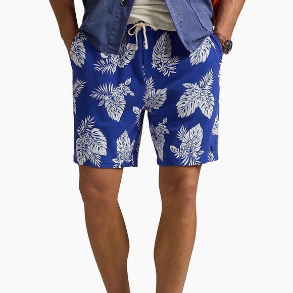 Set of 2 Polo Ralph Lauren Men Tropical Floral Spa Terry Short Size XL - Picture 7 of 8